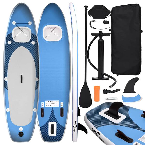 vidaXL Stand Up Paddleboardset opblaasbaar 330x76x10 cm zeeblauw