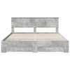 vidaXL Bedframe met hoofdeinde Beton Grijs 180 x 200 cm Bewerkt hout
