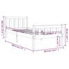 vidaXL Bedframe massief hout 75x190 cm