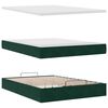 vidaXL Ottoman bed met matras 140x190cm fluweel donkergroen