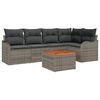 vidaXL Tuinbankenset 6 st Grijs poly rattan