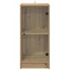 vidaXL Dressoir artisanaal eikenkleurig 35 x 37 x 76 cm Bewerkt hout
