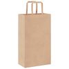 vidaXL Papieren zakken 250 st met hengsels 21x11x36 cm bruin