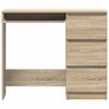 vidaXL Bureau 90x45x76 cm bewerkt hout sonoma eikenkleurig