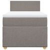 vidaXL Boxspring met matras stof taupe 100x200 cm