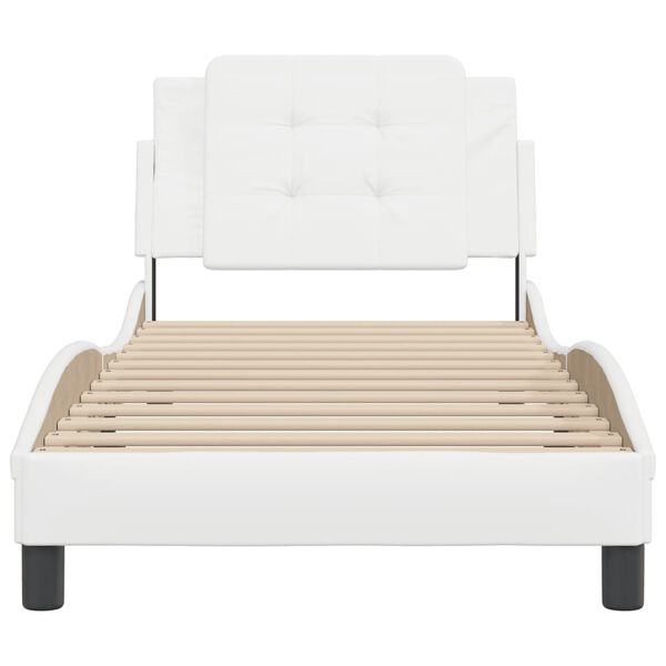 vidaXL Bedframe zonder matras "Zadar" kunstleer wit 100x200 cm