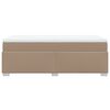 vidaXL Boxspring met matras kunstleer cappuccinokleurig 100x200 cm