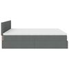 vidaXL Ottoman bed met matrassen 180x200cm stof donkergrijs