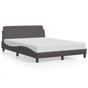 vidaXL Bedframe "Dover" kunstleer grijs 140x190 cm
