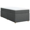 vidaXL Boxspring met matras stof donkergrijs 90x200 cm