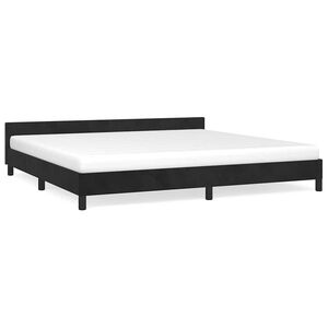 vidaXL Bedframe zonder matras 200x200 cm fluweel zwart
