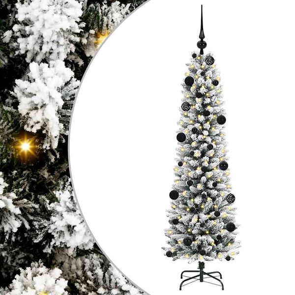 vidaXL Kunstkerstboom met 150 LED Wit 150 cm PVC en Metaal en Plastic