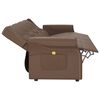 vidaXL Massagestoel 4-zits verstelbaar glanzend kunstleer bruin
