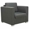 vidaXL Fauteuil stof donkergrijs