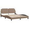 vidaXL Bedframe zonder matras "Zadar" kunstleer cappuccinokleurig 160x200 cm
