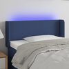 vidaXL Hoofdbord LED 93x16x78/88 cm stof blauw