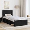 vidaXL Bedframe met hoofdeinde Zwart 90 x 190 cm Massief grenenhout