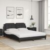 vidaXL Bed met matras "Zadar" kunstleer zwart 160x200 cm