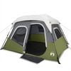 vidaXL Tent met LED 6-persoons snelontgrendeling lichtgroen