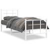 vidaXL Bedframe met hoofd- en voeteneinde metaal wit 80x200 cm