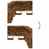 vidaXL Opberghoofdbord met plank Gerookt eiken 80 cm Bewerkt hout
