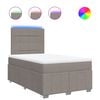vidaXL Boxspring met matras stof taupe 120x190 cm