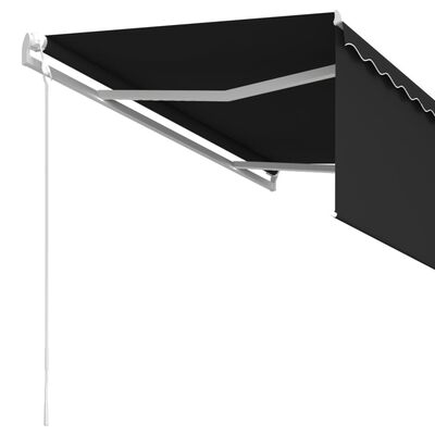 vidaXL Luifel automatisch uittrekbaar met rolgordijn 3x2,5 m antraciet