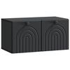 vidaXL Wandbeugel TV-kast Zwart 59,5 x 31 x 30 cm Bewerkt hout