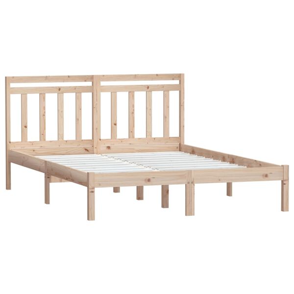 vidaXL Bedframe massief grenenhout 140x190 cm