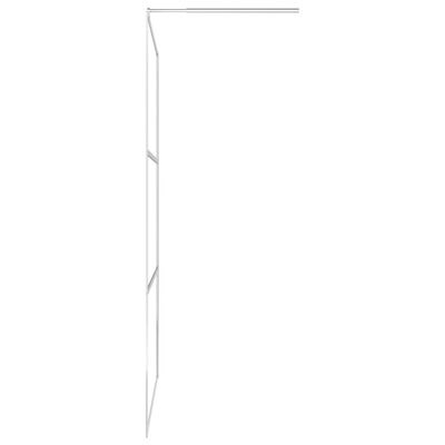 vidaXL Inloopdouchewand met schap 100x195 cm ESG-glas aluminium chroom