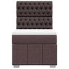 vidaXL Boxspring met matras stof donkerbruin 90x200 cm