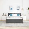 vidaXL Boxspring bed met matras met LED Donkergrijs 160 x 200 cm Stof