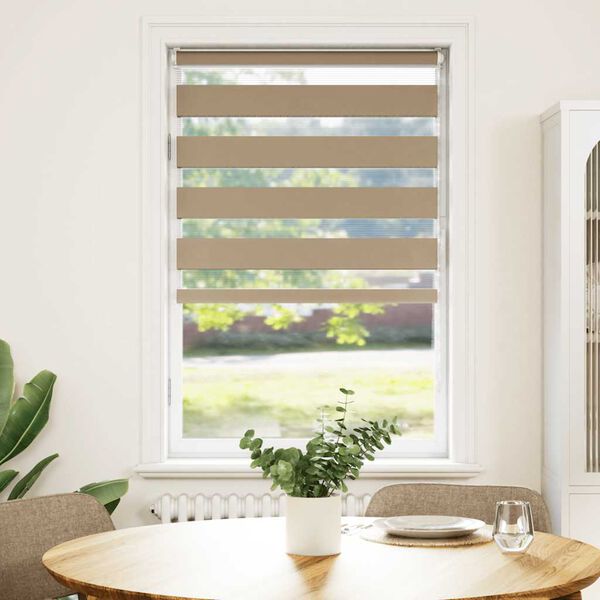 vidaXL Zebra Blind 70x100 cm stofbreedte 65,9 cm polyester zandbruin