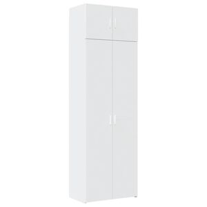 vidaXL Opbergkast 70x42,5x225 cm bewerkt hout wit