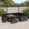 vidaXL Tuinbankenset met kussen 12 pcs Zwart poly rattan