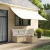 vidaXL Luifel uittrekbaar 300x150 cm stof en staal cr&egrave;mekleurig