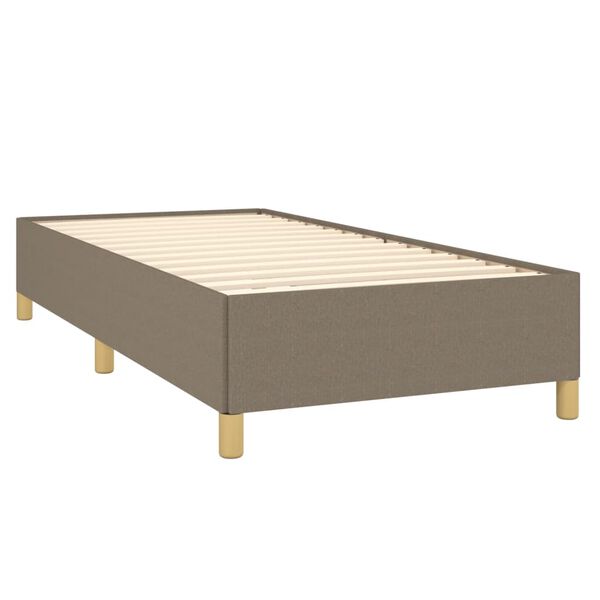 vidaXL Bedframe zonder matras 90x190 cm stof taupe