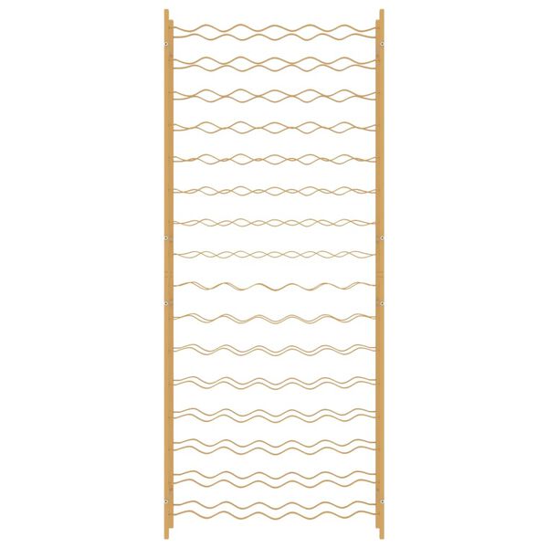 vidaXL Wijnrek voor 96 flessen metaal goudkleurig