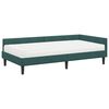 vidaXL Hoekbedframe met Matras Anders 2 pcs Groen Fluweel