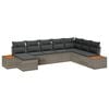 vidaXL Tuinbankenset 9 st 8-Aantal zitplaatsen Grijs Polyrattan