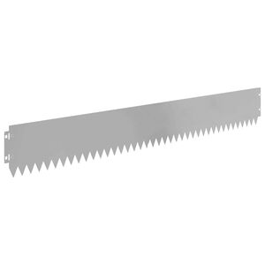 vidaXL Gazonrand 20 pcs 103 x 15 cm Staal Zilverkleurig