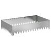 vidaXL Gazonrand 100 x 60 x 20 cm Staal Zilverkleurig
