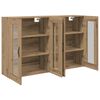 vidaXL Wandkasten 2 pcs Artisan Eiken 69,5 x 34 x 90 cm Bewerkt hout