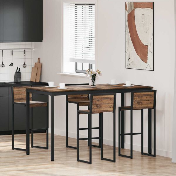 vidaXL Staande Bartafel Bewerkt hout