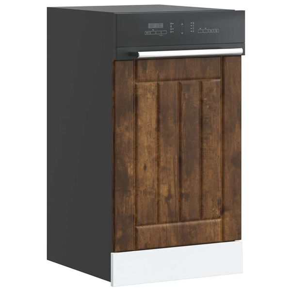 vidaXL Vaatwaspaneel Lucca bewerkt hout gerookt eikenkleurig