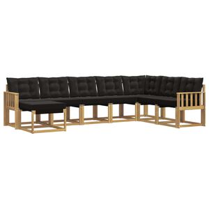 vidaXL Buiten bankenset 8 st Wit en zwart