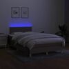 vidaXL Boxspring met matras en LED stof taupe 120x190 cm
