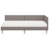 vidaXL Hoekbedframe met Matras Anders met hoofdeinde 2 pcs Taupe Stof