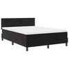 vidaXL LED Box Spring Bed met hoofdeinde Zwart 140 x 190 cm Fluweel