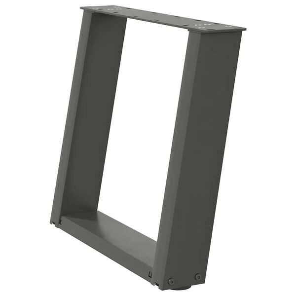 vidaXL Salontafelpoten 2 st U-vormig 50x(42-43) cm staal antraciet